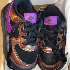 Nike Air Force 1 Force 1 Unisex Kids Low Top Leather Lace-Up Black Bronze