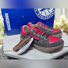 BIRKENSTOCK Kids Astee Leather Supportive ColorBlock Sneaker Shoes Regular Fit