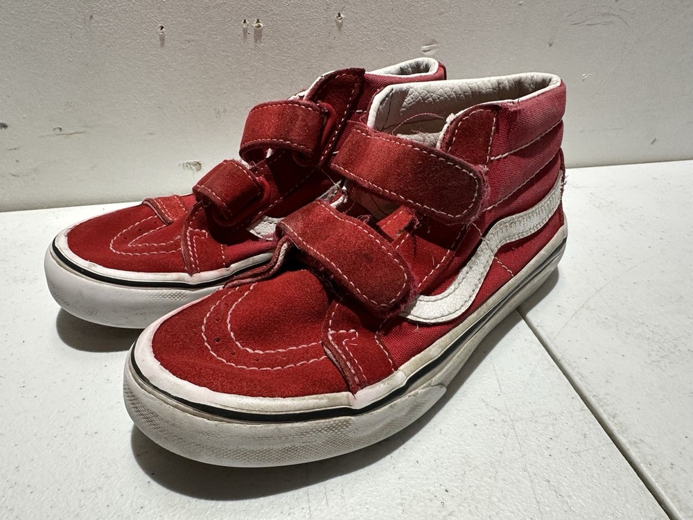 Vans Kids Sk8-Mid Reissue V Red Shoes Size 13.5