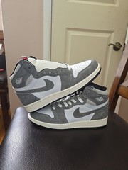 Jordan 1 High Retro OG Size 7Y Washed Black White Black Grey (FD1437-051) New