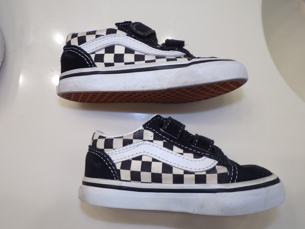 VANS Checkered Black & White Skate Shoes 7 Unisex Sneakers