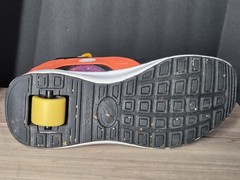 HEELYS Force Galaxy Roller Shoes Sneakers Orange Black Youth Sz 6