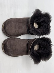 UGG Australia Brown Suede Mini Bailey Button Boots Toddlers 11