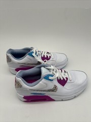 SIZE 5Y Youth Nike Air Max 90 LTR SE Polka Dot White/Pink/Blue (DV1843 100)