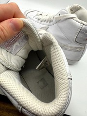 Nike Blazer Mid ’77 GS White Logo Print DJ4624-100 Kids 6 Sneaker Leather Skate