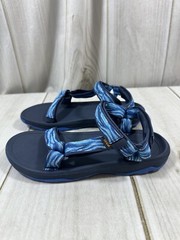 Teva Hurricane XLT 2Big Kids Size 7 Hiking Camping Sandals Shoes Blue Tribal