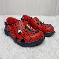 Crocs x Marvel sz 3 big kids red blue Spiderman crocs with jibbitz