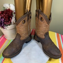 Lil‘ Durango 8″ Two Tone Dk/Brown Western Buckaroo Boots Kid’s Size EU 37 US 5 M