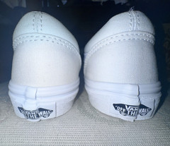 VANS Old Skool Kids Sneaker White US 2.5 Canvas Low Top Lace Up Rubber