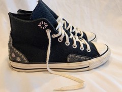 Converse Chuck Taylor All Star Black Floral High Top Sneakers Unisex Adults US 9