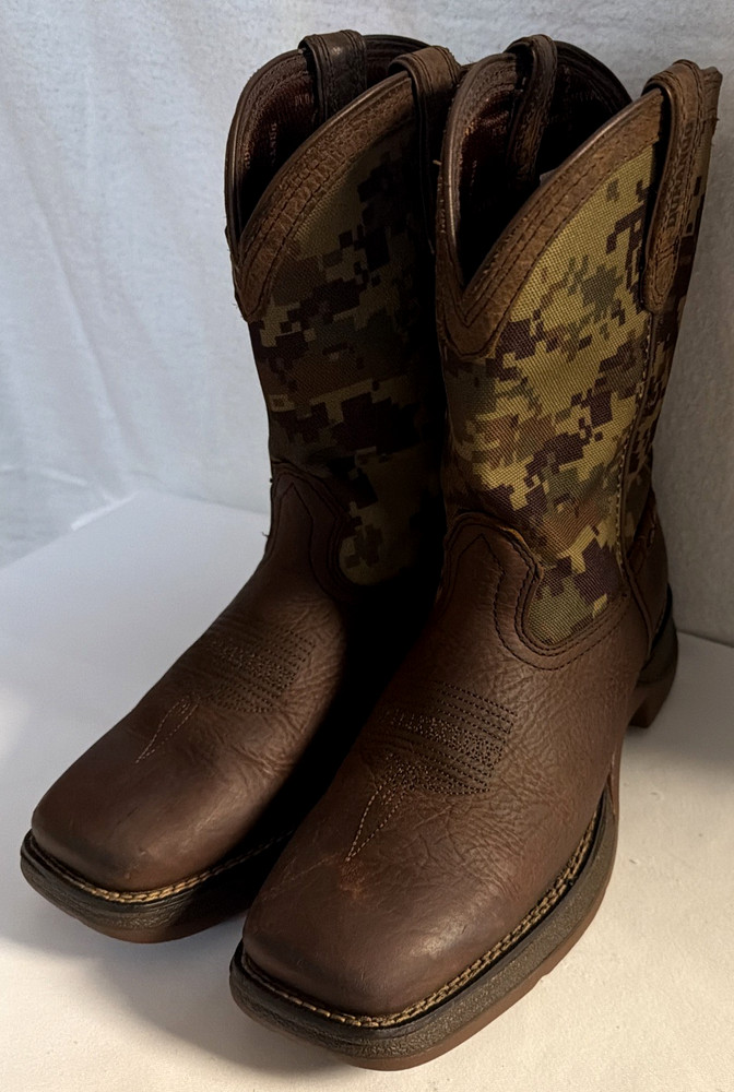 Durango Rebel Green Digi Camo Square Toe Western Boots DDB0353 Youth 4- W 5.5