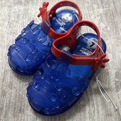 NEW: Mini Melissa Magic + Mickey Mouse Kids BB blue and red jelly sandals Size 7