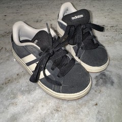 Adidas Grand Court 00s Core Black White Suede Lace Up Sneakers Toddler 11 K