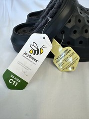 Joybees Child’s Sz 11 Varsity Lined Clog Black/charcoal