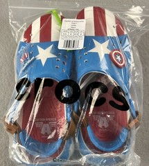 Marvel x Crocs Captain America Super Hero Echo Clogs Kids Sz J6 NEW