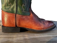 Children’s Cowboy Boots Old West „Buckaroo“ Green and Brown Size 5Y