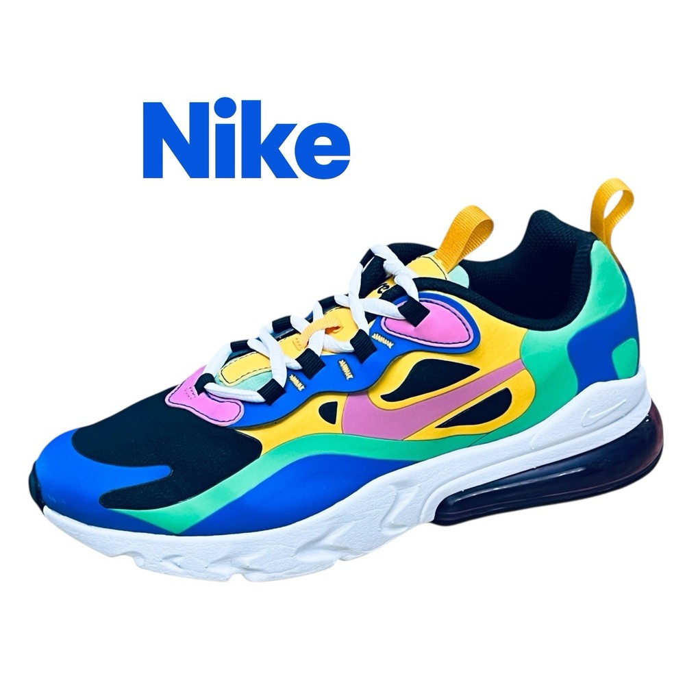 Nike Air Max 270 React Sneakers Big Kids Causal CU4668-001 Shoes Sz 5.5Y