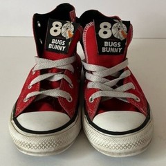 Converse x Looney Tunes Bugs Bunny Collaboration Red High Tops Kids Size 13