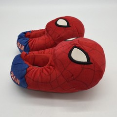 Marvel Spider-Man Plush House Slippers Children’s Size 5/6Y Red Logo .#87