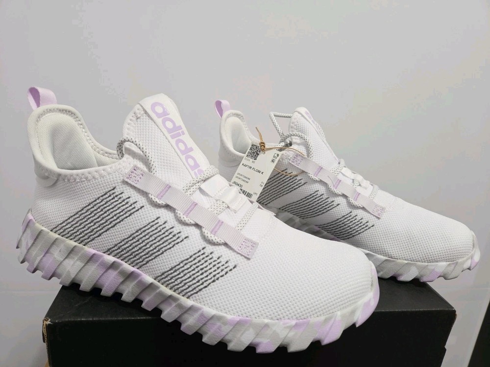 6Y/7W – Adidas Kaptir Flow Cloud White/Lavender Camo JR0430