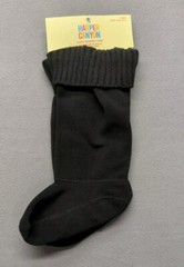 HARPER CANYON FLEECE RAINBOW BOOT LINER KIDS SMALL BOOT SIZE 10-11 BLACK