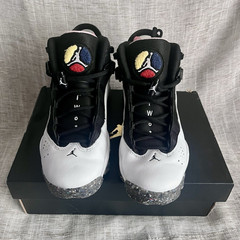 Jordan 6 Rings GS White Black Pink Blue Gray Athletic Sneakers 6Y DV3178-100