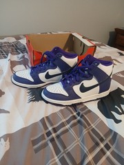 Nike Dunk High Midnight Navy White GS DH9751-100 White/Purple Size 4.5Y