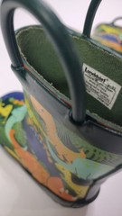 Landchief Rain Boots Kids Size 6 Multicolor Dinosaur Print Waterproof Shoes Used