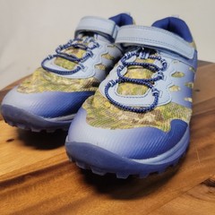 Merrell Nova 3 Sneakers Hiking Trail Shoes Camo/Purple Youth Size 7M