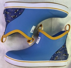 Xtratuf Kid’s Ankle Deck Boots-Light Blue/Whale Pattern-Size: 6