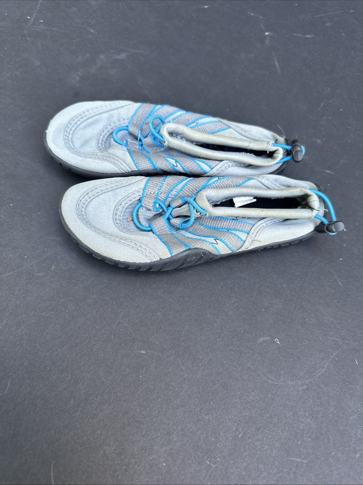 Unisex Kids Blue /Gray Mesh Drawstring Slip-water shoes Size 12-kids