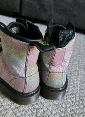 Dr. Martens 1460 Kids Combat Boot Glitter Multicolor Lace-Up Size 2