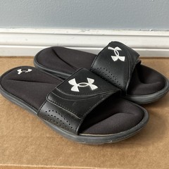 Under Armour UA B Ignite VI 3022728-001 Youth Black Foam Slides Size 5