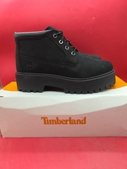 Size 6.5 Juniors- Timberland Stone Street Mid LC Waterproof CH Black Nubuck TB