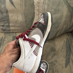 Nike Dunk Low Premium 318299-111 White Gray Youth Size 4.5Y Read Description