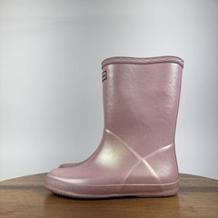 Big Kids Hunter First Classic Pink Pull On Tall Outdoor Rain Boots Size 1 Y GUC