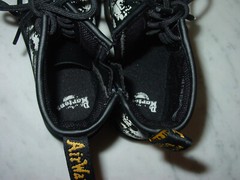 Kids Outer Space Galaxy Dr Doc Martens Black Boots Shoe 12C