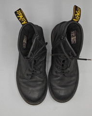 Dr. Martens Docs 1460 J Combat Boots SIZE M4 L5 EU36 Black Leather Side Zip BP
