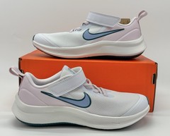 Nike Star Runner 3 PS White Pink Mineral Teal Pink Size 11c DA2777-102