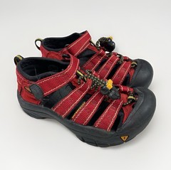 KEEN Kids Newport H2 Waterproof Hiking Sandals Red US Size 10 EU 28 Cleaned Used