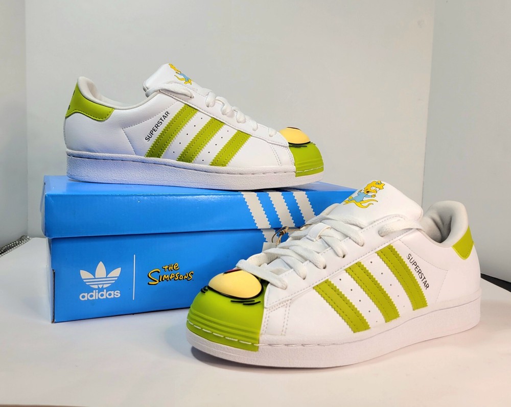 ADIDAS Superstar The Simpsons Maggie Sneaker GS 6.5 7 White Green Shoes Unisex