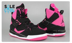 Nike Air Jordan Flight 45 High IP Black Pink GS Shoes 837024-008