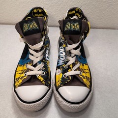 Converse All Star Batman Comic High Top Sneaker Shoes Size Youth 1