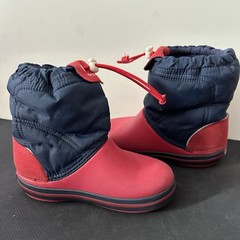 Crocs Winter Boots, Rain boots 12C Lined Waterproof Unisex Boys Girls Blue Red