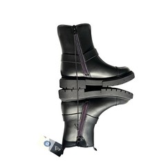 Art Class Kids Black Harness Ankle Boots Chunky Lug Sole Side Zip Size 13 NEW