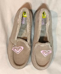 New ROXY “Fiona” LEATHER SLIPPERS Shoes size US 1