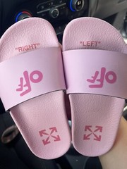 Off White Slides Pink Kids