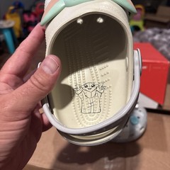 Crocs Star Wars Grogu Classic Original Version Clog Sz J2 Kids Baby Yoda Sandals