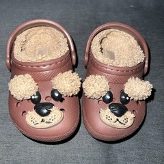 Crocs Kids Brown Fun Lab Bear Lined Clog Toddler C5 Shoes