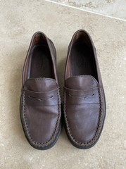 TOD’s junior designer leather penny loafers brown 35 sz 3 1/2 EUC Hand Made uni